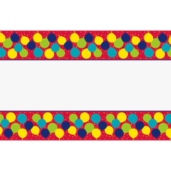 Balloon Party Birthday Rectangular Plastic Table Cover, 54"x84"