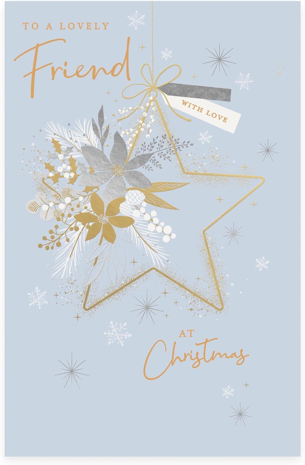 Hanging Star Friend Christmas Card