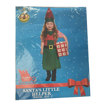 Toddler Girl Santa's Little Helper Fancy Dress Costume