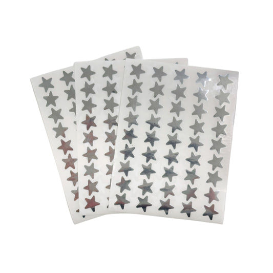 Pack of 1620 Silver Foil 15mm Self-Adhesive Stars