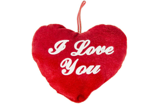 I Love You Red Velvet Heart Plush 13cm