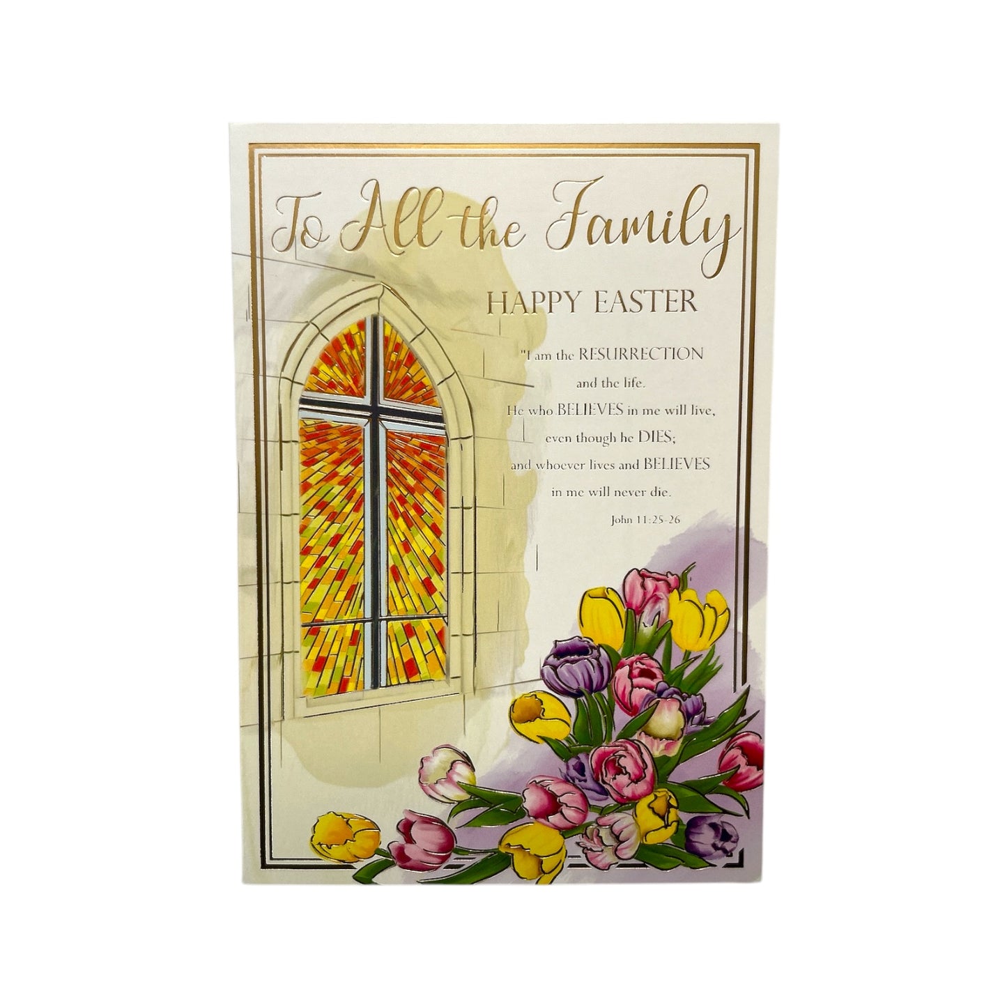 To All The Family Light Of The World Design Happy Easter Card