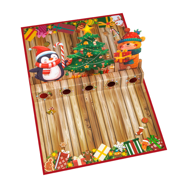 Festive Friends Money Gift 3D Pop Up Christmas Card