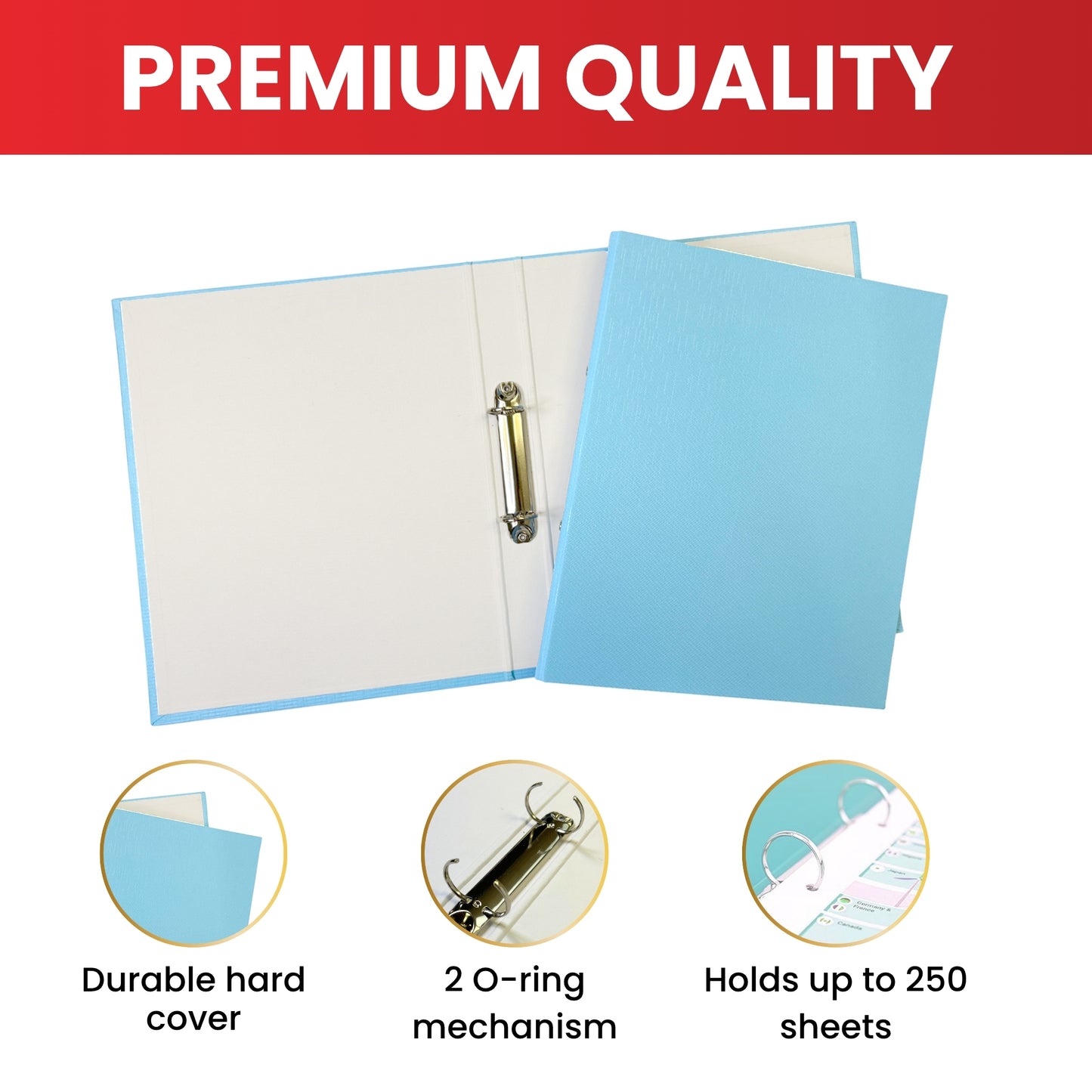 Pack of 10 A4 Pastel Green Paper Over Board Ring Binders by Janrax