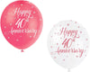Pack of 5 Happy 40th Anniversary 12" Latex Balloons