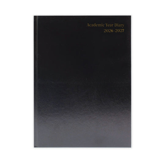 2026-2027 A4 Week To View Black Academic Diary KF3A4ABK26