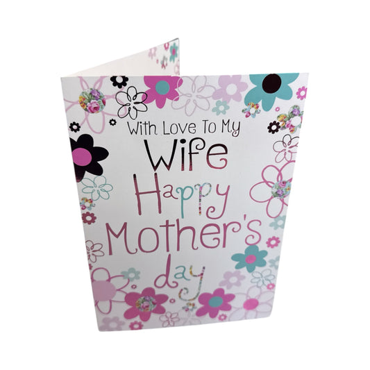 To My Wife Daisy Flowers Design Mother's Day Card