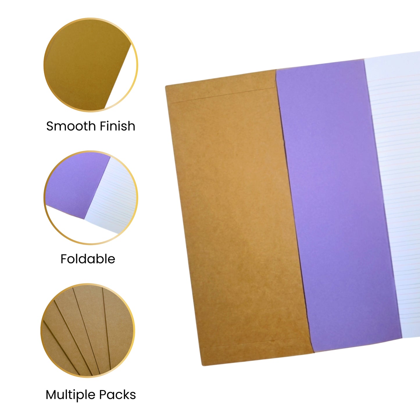 Pack of 50 A4 Kraft Paper Exercise Book Covers by Janrax