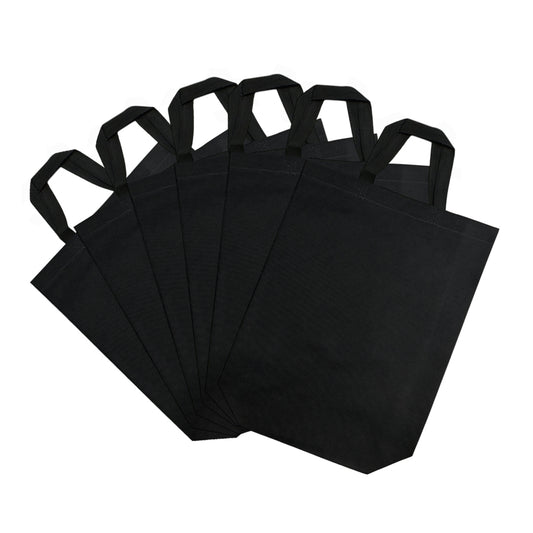 Pack of 25 Black Coloured 30x38x10cm Non-Woven Bags with Handle