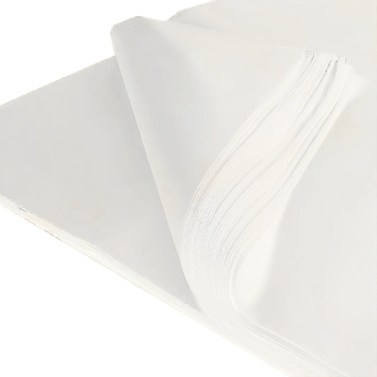 White Tissue Paper 500 x 750mm 480 Sheets Per Ream - Ideal for Gift Wrapping and Flourists