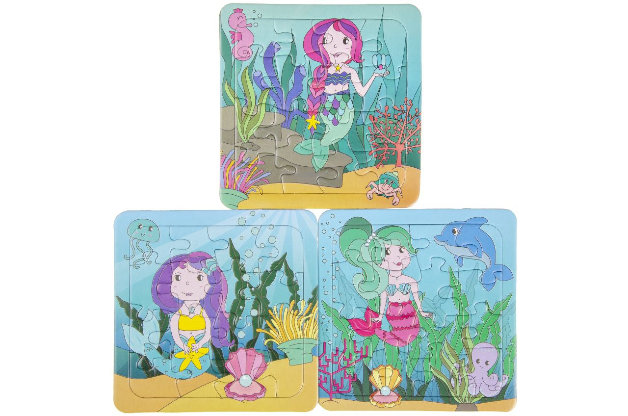 Pack of 12 Mermaid Mini Puzzle Games