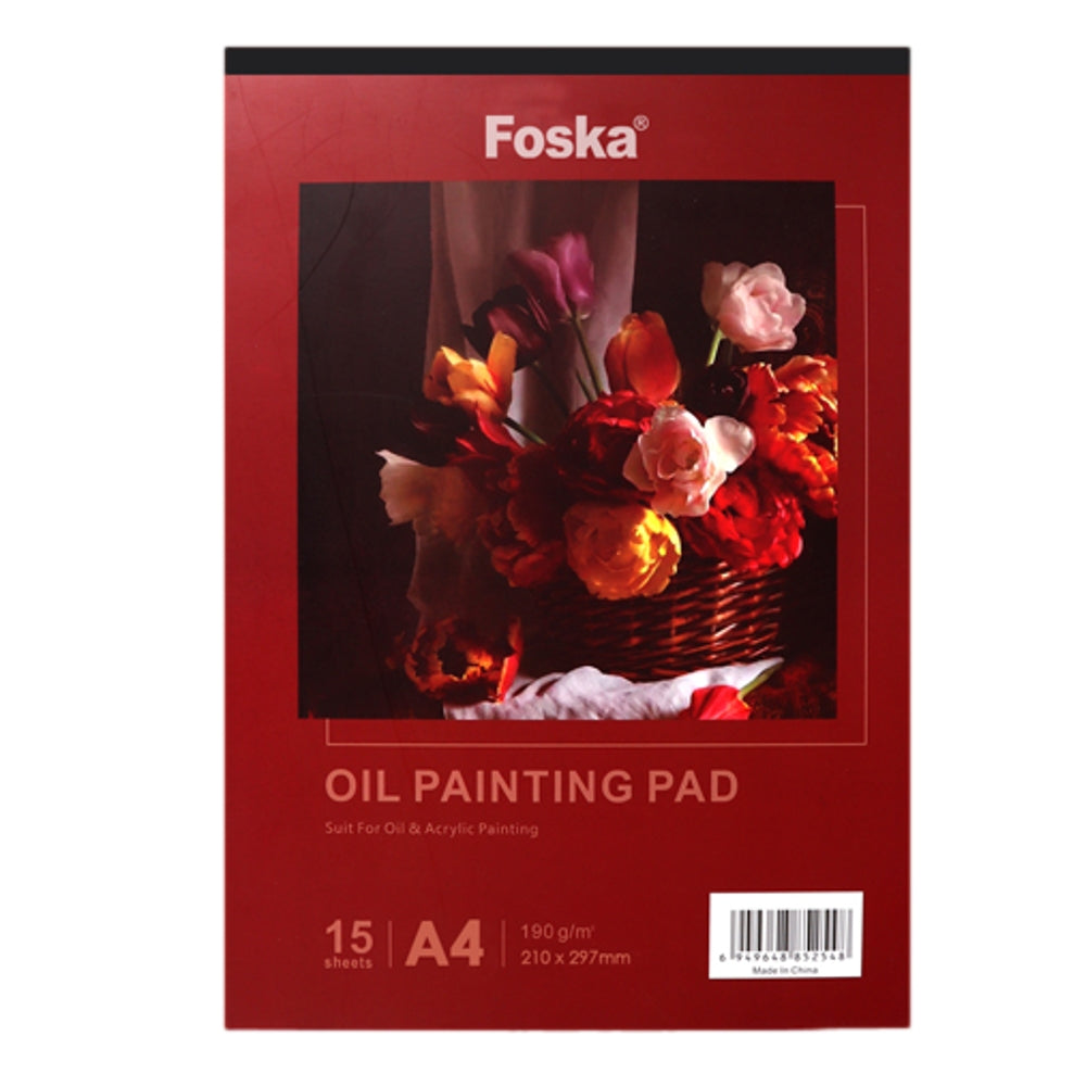 A4 15 Sheets Top Glued Open Oil Painting Pad