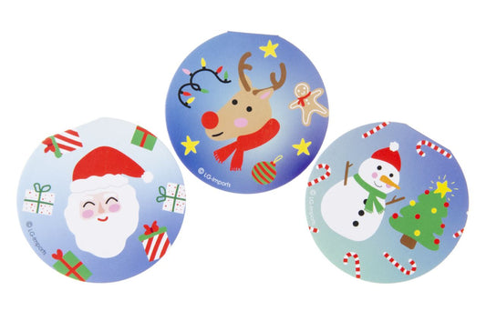 Pack of 48 Round Christmas Notebooks 8cm