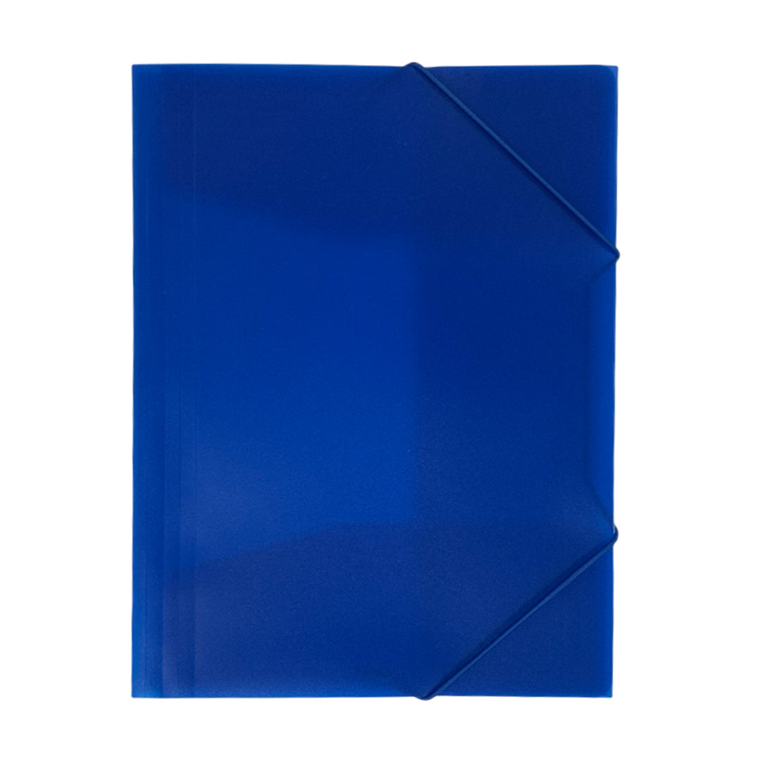Janrax A4 Clearview Blue 3 Flap Folder with Elasticated Closure