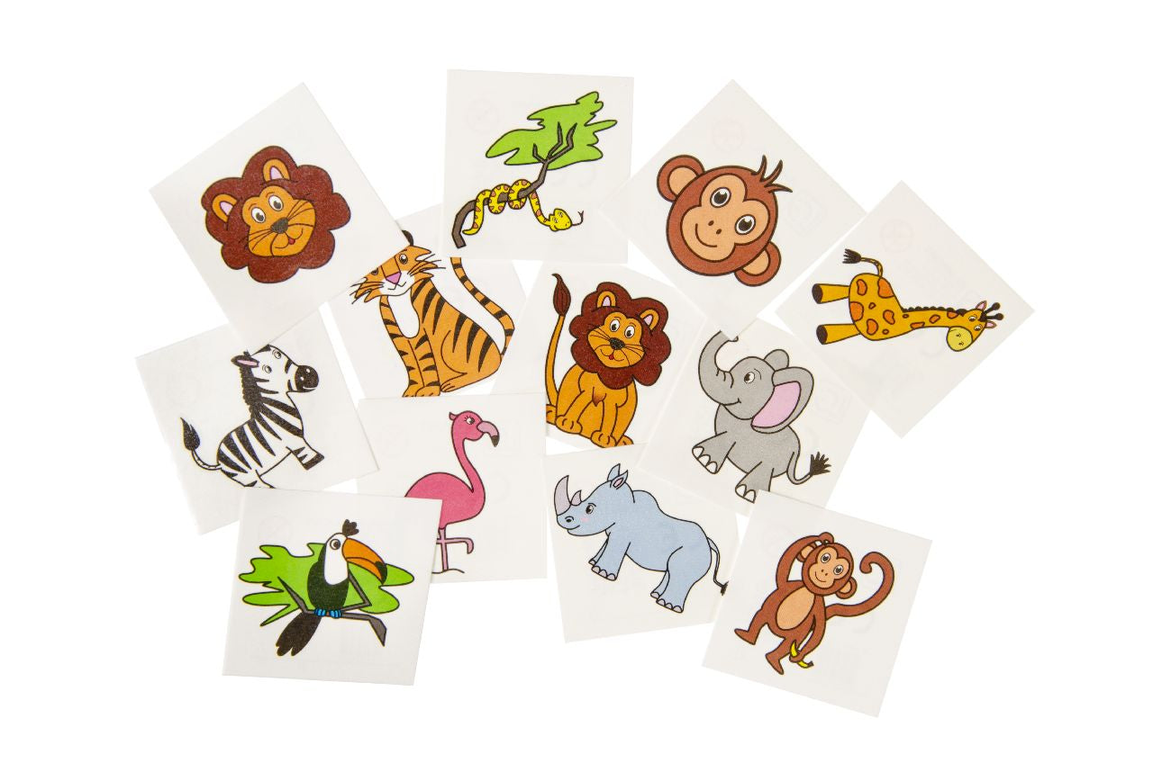 Pack of 20 Pre Filled Wild Animal Theme Kids Party Favour Bags – Gift Bags with Reusable Cup & Themed Toys