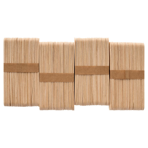 Bag 200 Jumbo Natural Wooden Lollipop Sticks by Crafty Bitz