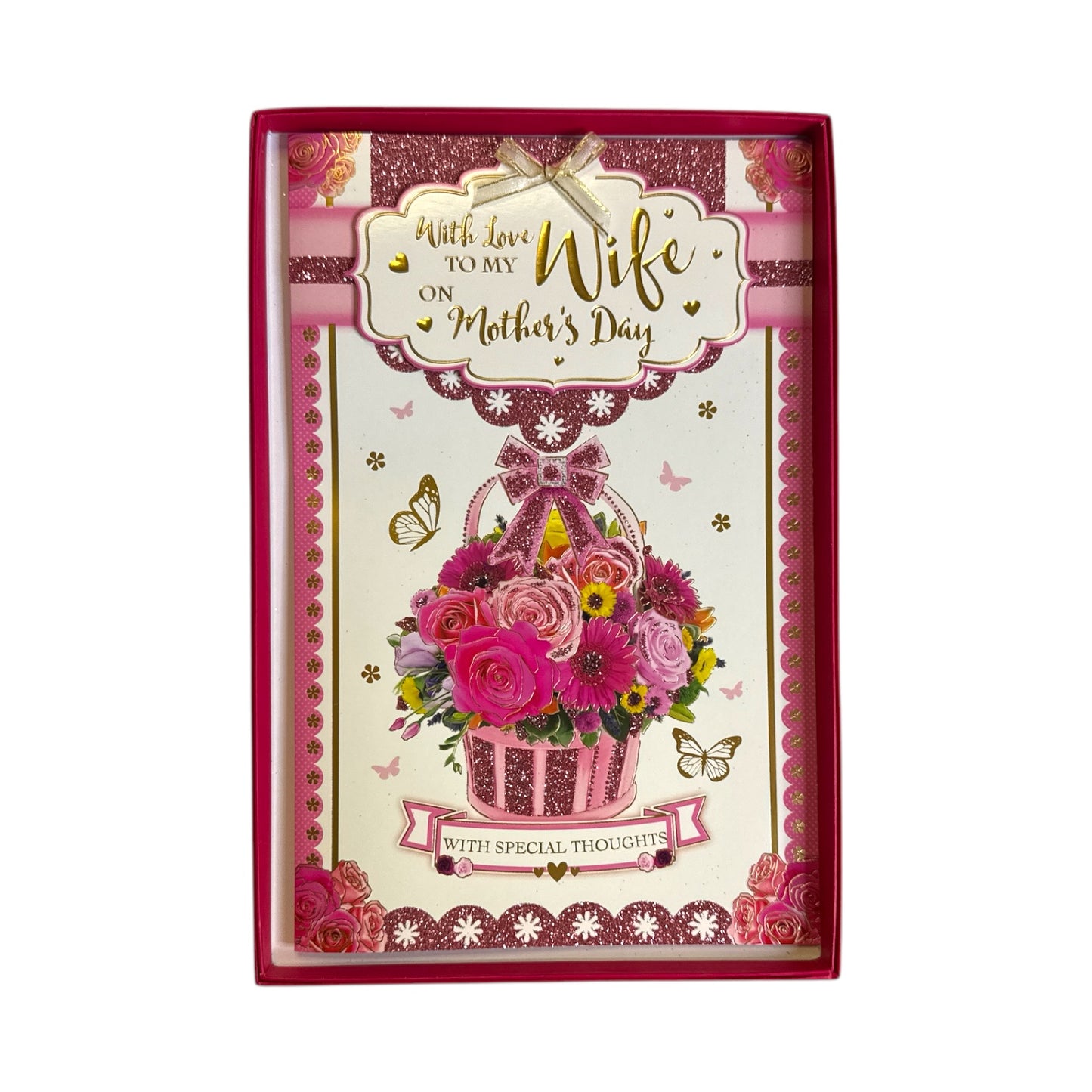 To My Wife Traditional Flower Bouquet Mother's Day Boxed Card