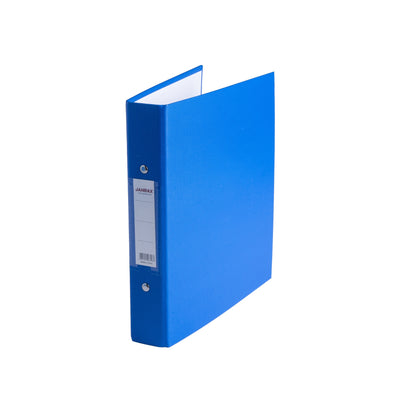 Pack of 20 A5 Blue Paper Over Board Ring Binders by Janrax