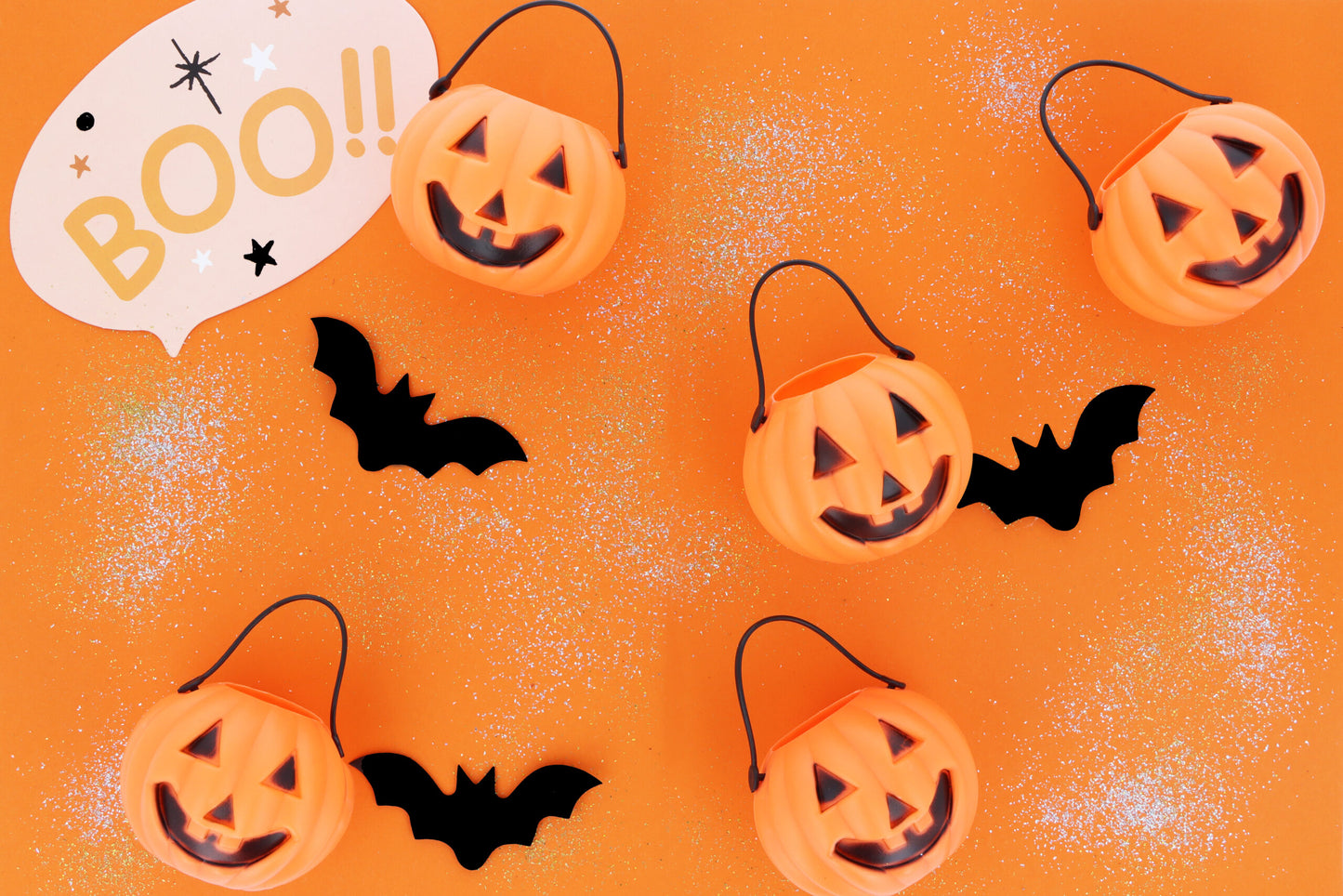 Pack of 24 Halloween Pumpkin Treat Buckets 6.5cm x 5.5cm