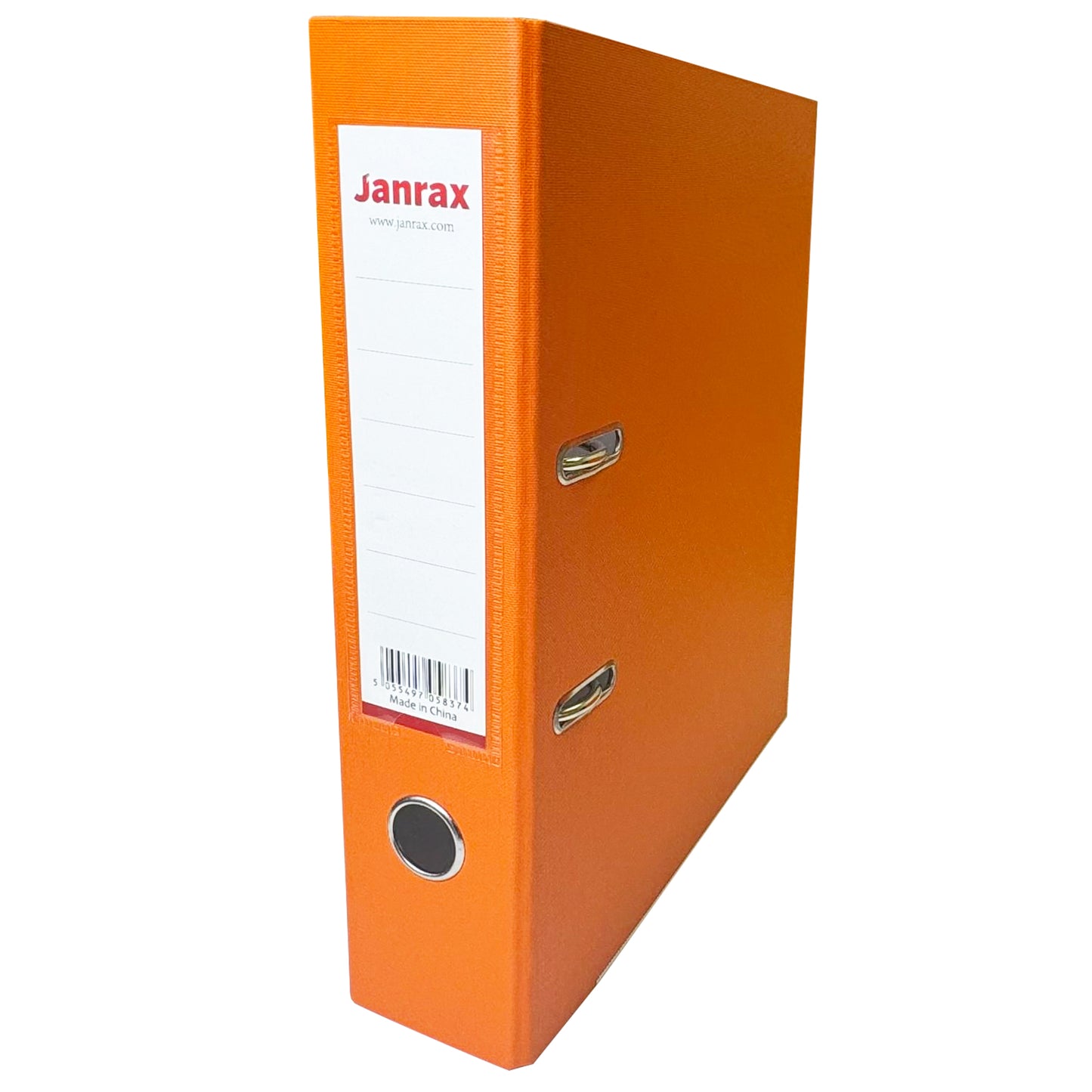 Pack of 5 A4 Orange Paperbacked Lever Arch Files by Janrax