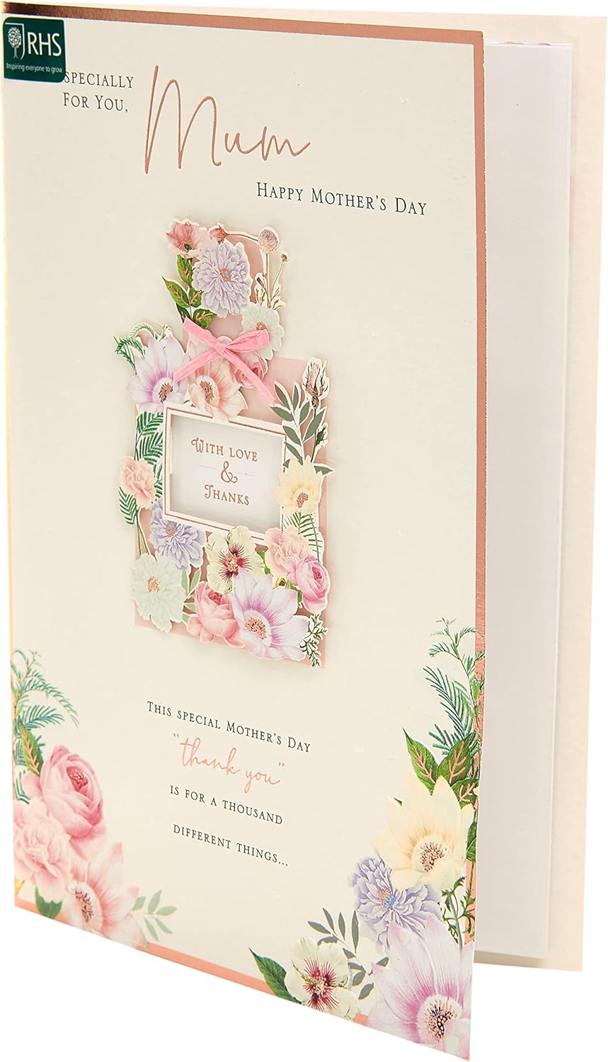 Perfume Bottle Design For Mum Mother's Day Large Card