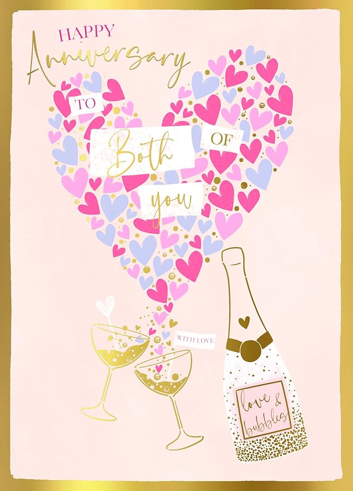 Happy Anniversary To Both Of You Luxury Greeting Card