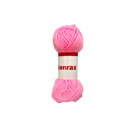 Pink Acrylic Yarn Roll – 10g, 4 Strand 8 Ply Knitting Wool