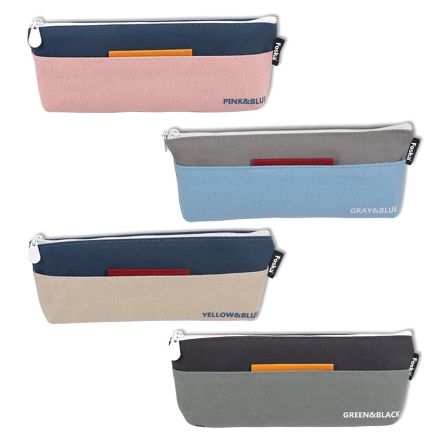Single Two Colours Fabric Pencil Case– Choice Wholesale