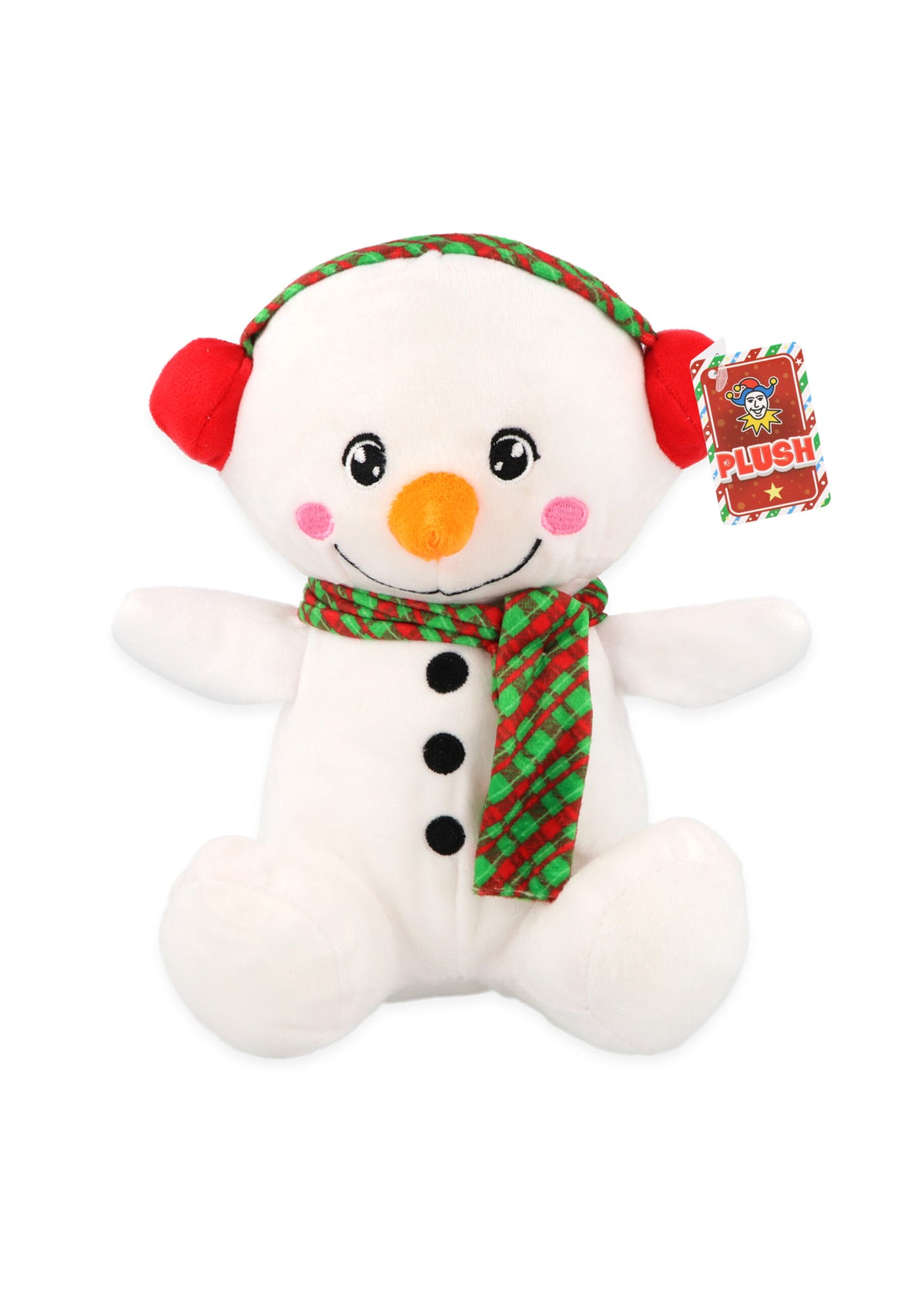 Christmas Snowman in Earmuffs Plushie (23cm)