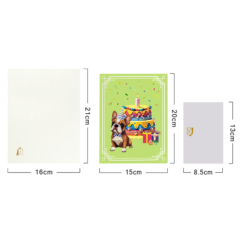 Pawty Time 3D Dog Birthday Cake Pop Up Card