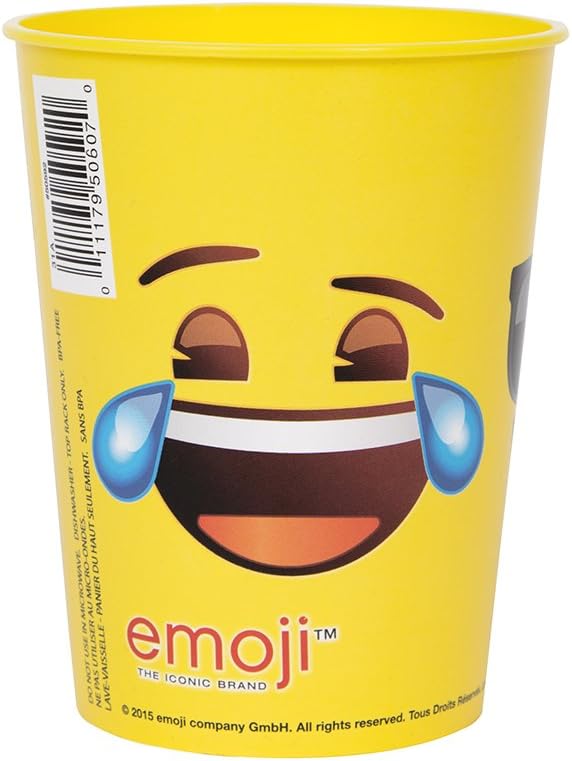 Single Emoji Faces 16oz Plastic Stadium Cup