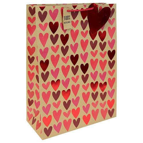 Kraft Hearts Extra Large Valentine's Gift Bag