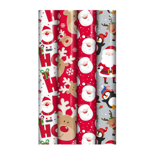Single 4m Christmas Cute Design Gift Wrap Roll