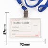 50 Sets of 92x59mm Name Badges with Green Lanyards
