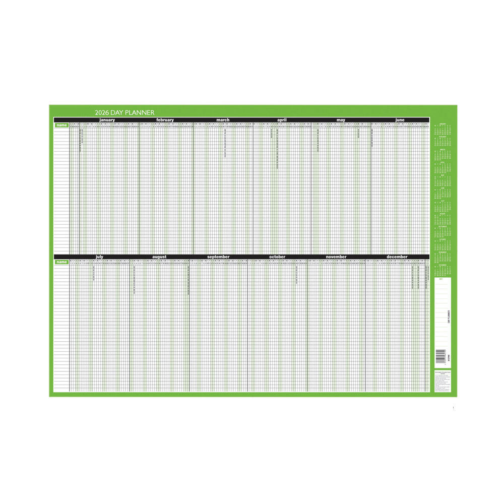 Janrax 2026 Mounted Day Planner 855 x 610mm