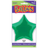 20" Green Solid Star Foil Balloon