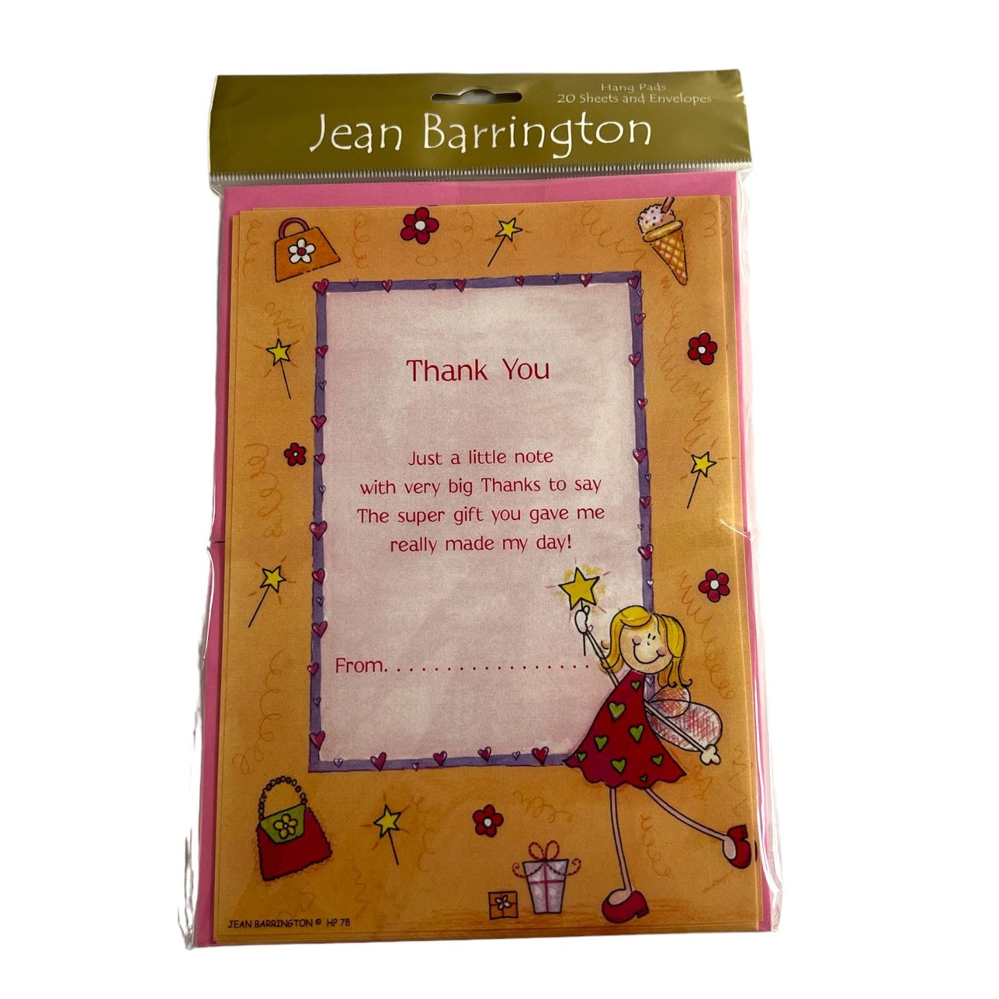 Girls Fairy Thank You Sheets - Pack of 20