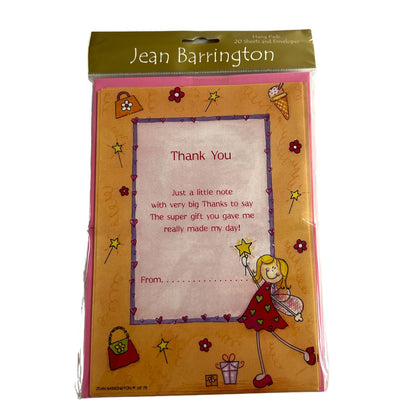 Girls Fairy Thank You Sheets - Pack of 20