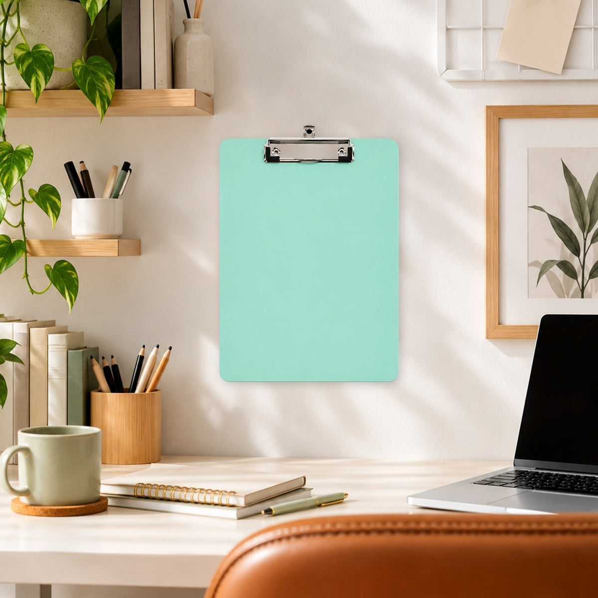 Pack of 4 Rigid Mdf A4 Erasable Assorted Coloured Whiteboard Clipboards