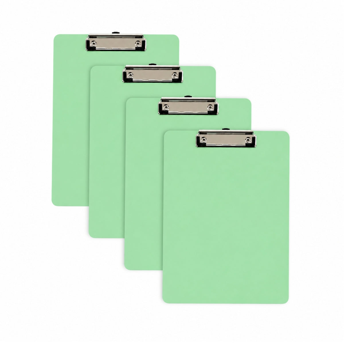 Pack of 4 Rigid Mdf A4 Erasable Green Whiteboard Clipboards