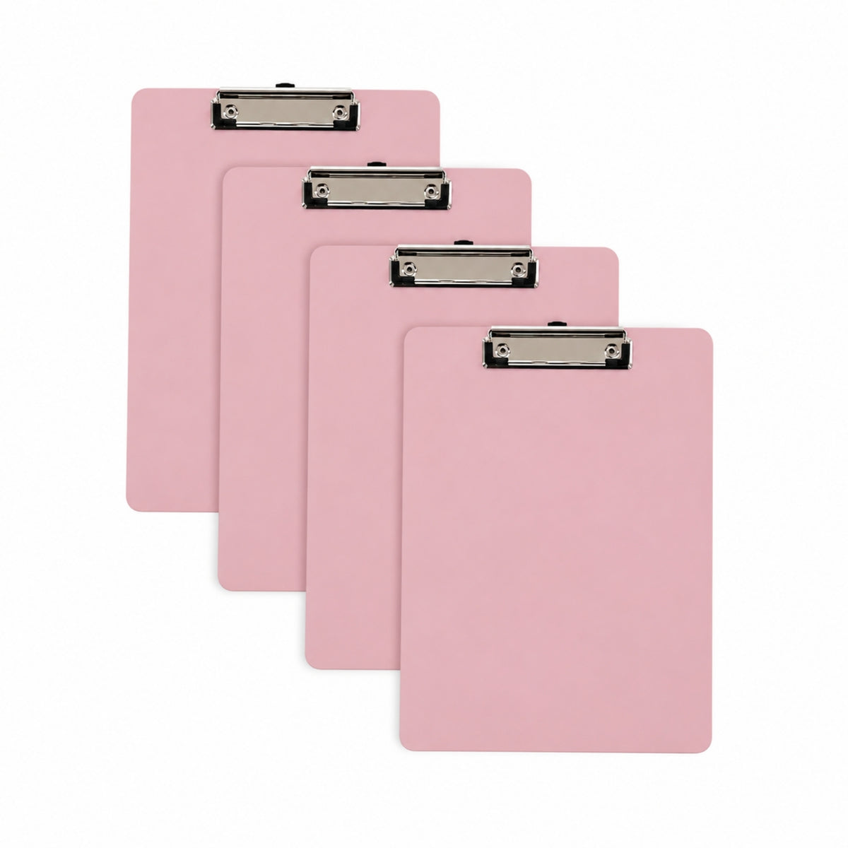 Pack of 4 Rigid Mdf A4 Erasable Pink Whiteboard Clipboards
