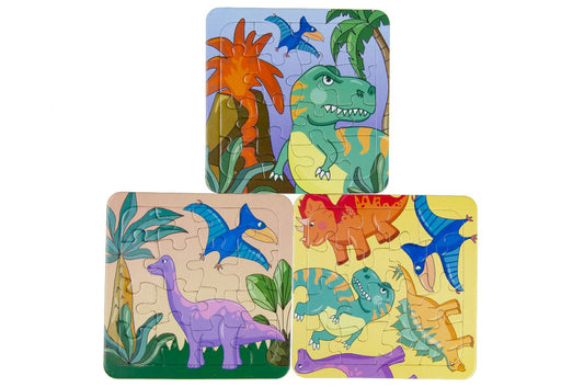 Pack of 12 Dinosaur Mini Puzzle Games