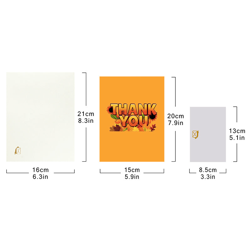 Pumpkin & Petals Seasonal Thank You Pop Up Greeting Card