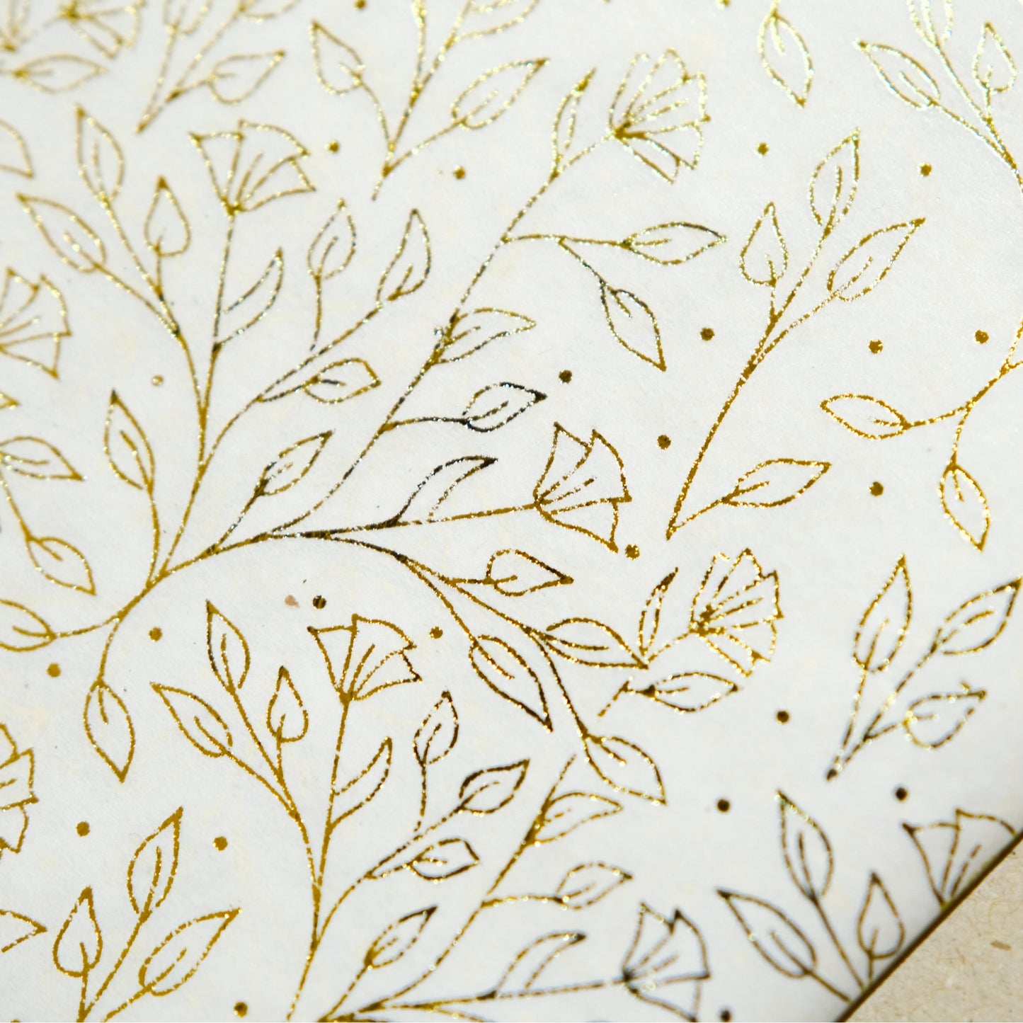 3 x Pack of 10 Flowers Garden Gold Metallic Plastic-Free 18gsm Tissue Paper Sheets 50x70cm - Patterned Tissue Paper for Xmas, New Year, Party, Wedding, Birthday Packing Present Gift Box DIY Art Crafts