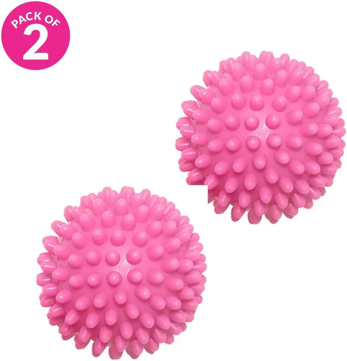 Pack of 2 Swirl Fabric Softening Tumble Dryer Pink Balls