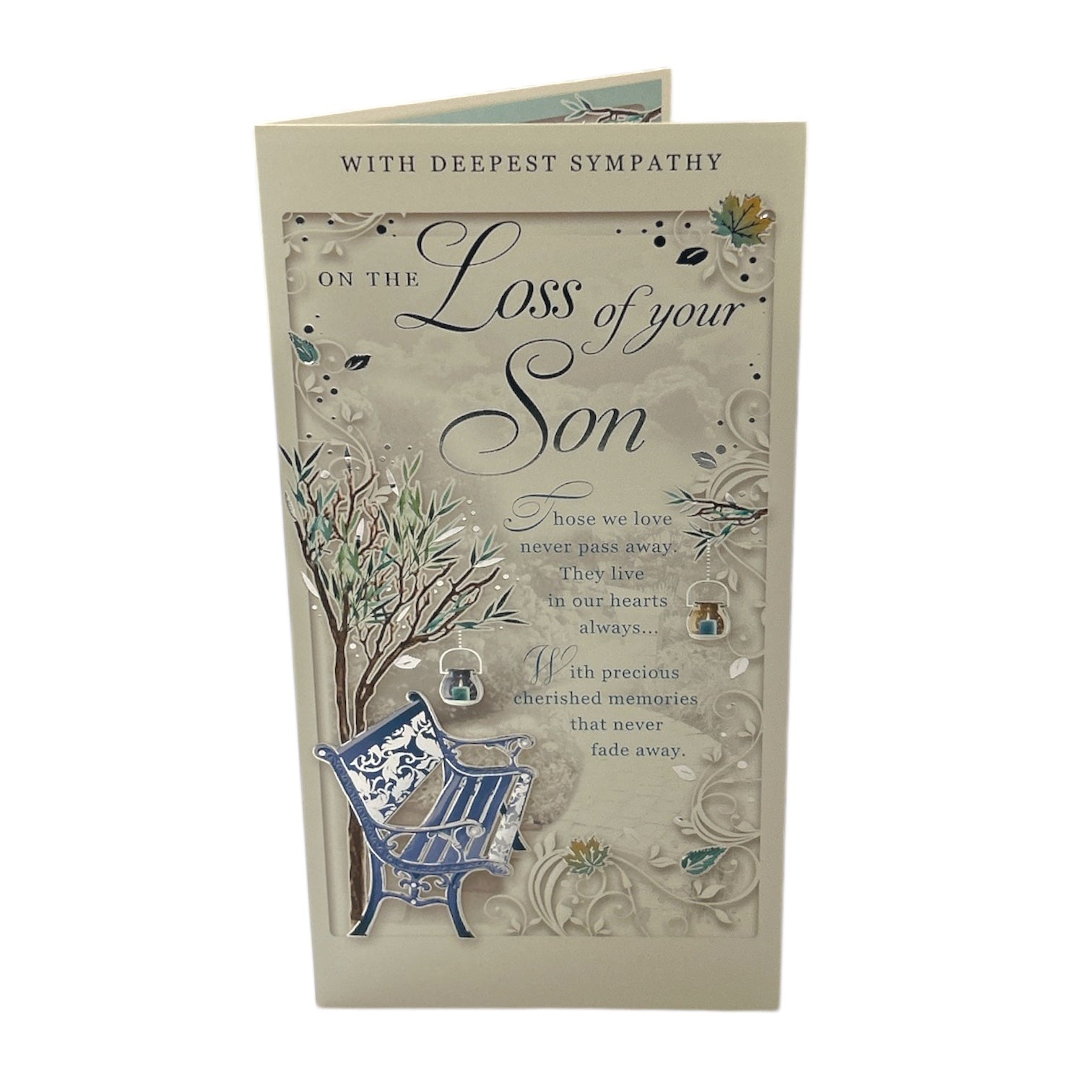 Loss of Son Floral Design Sympathy Opacity Card– Choice Wholesale