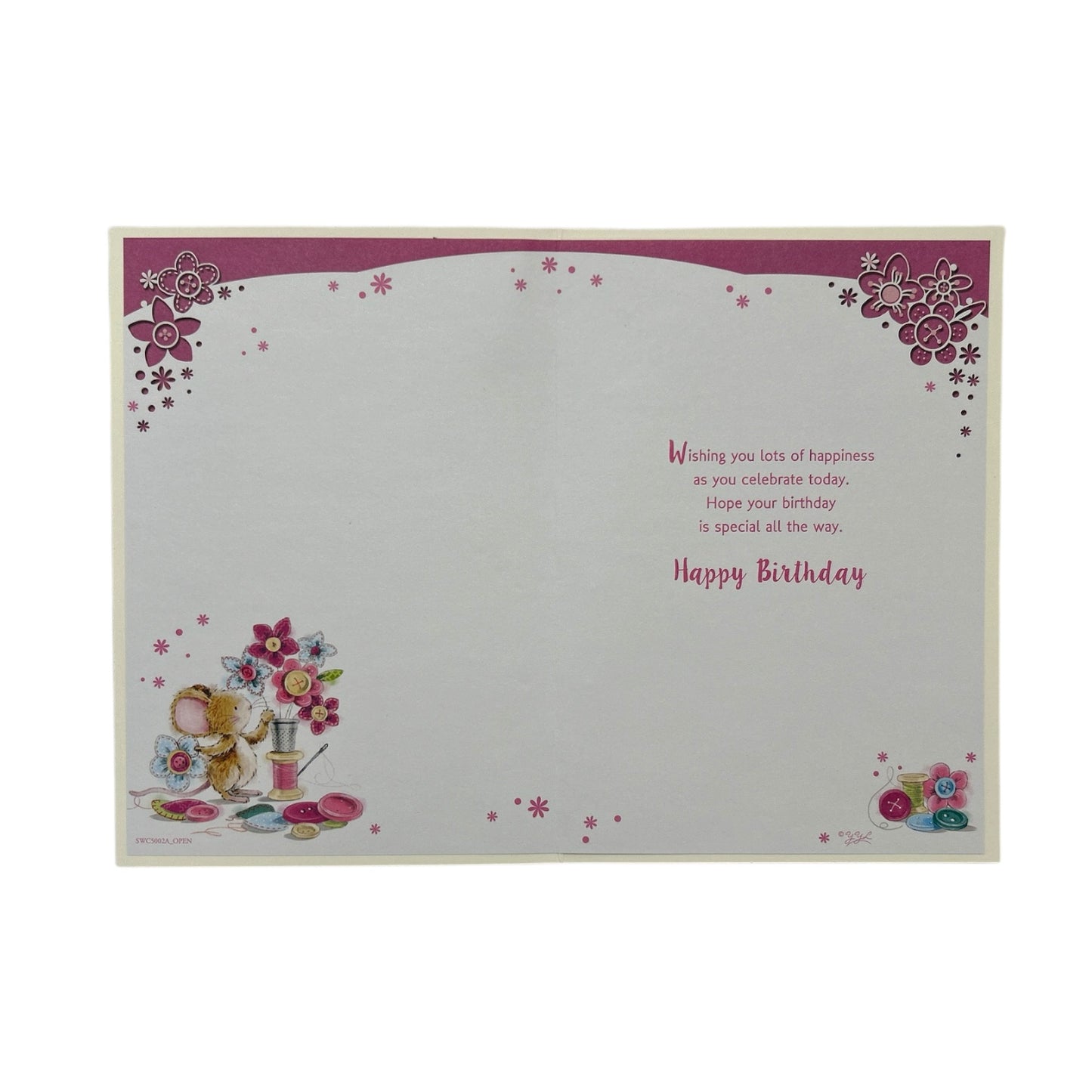 To Special Nan Cute Mouse Create Flowers Design Birthday Card