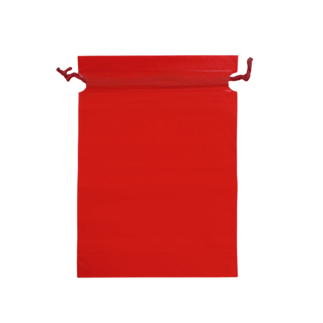 Pack of 100 Red Coloured 21x29cm PEVA Frosted Drawstring Bags