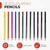 Pack of 12 Colouring Pencils in Black Zip Clear Pencil Case
