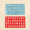 Pack of 2 Transparent Plastic Uppercase Lowercase Stencil Ruler Set